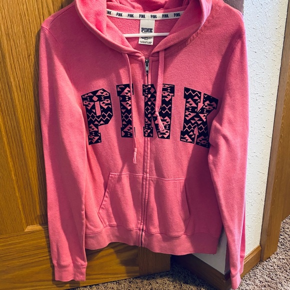 PINK Victoria's Secret Tops - Victoria Secret PINK Hooded Full Zip Up